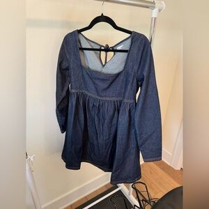 Miss Selfridge Blue Denim Mini Dress